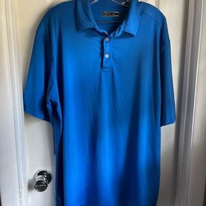 Callaway Opti-Dri Golf Polo Shirt Men Blue Stripe Short Sleeve Casual Large